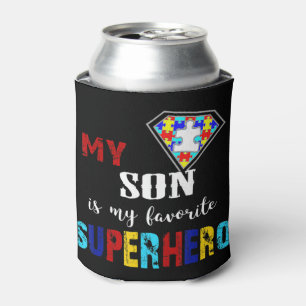 My Son Is My Favourite Superhero Autism Gift 8 9 1 Can Cooler