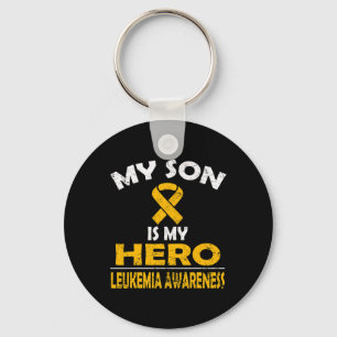 My Son Is My Hero Leukaemia Awareness T Shirt Key Ring