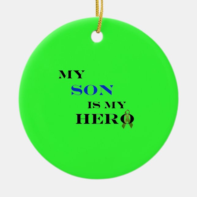 My Son Is My Hero Ornament (Front)