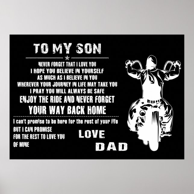 My Son Love Dad Poster (Front)