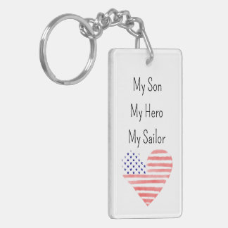 My Son My Hero My Sailor US NAVY Mum Keychain