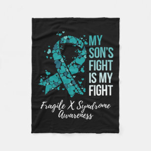 My Son’s Fight Is My Fight Fragile X Syndrome Awar Fleece Blanket