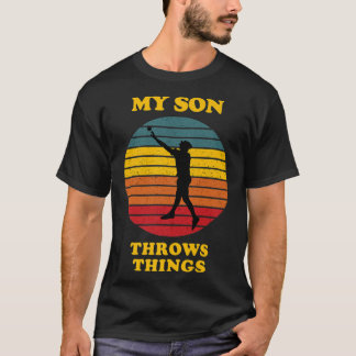 My Son Throws Thing Track Parents Shotput Premium T-Shirt