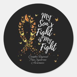 My Son's Fight Is My Fight Crps Awareness  Classic Round Sticker