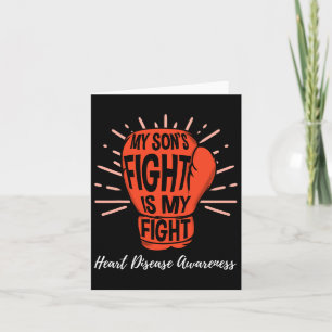 My Sons Fight Is My Fight Heart Disease Awareness Card