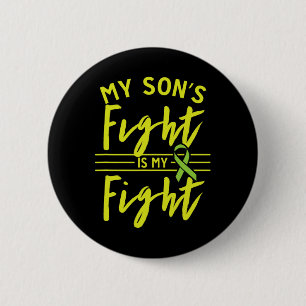 My Son's Fight Is My Fight Kidney Disease Awarenes 6 Cm Round Badge