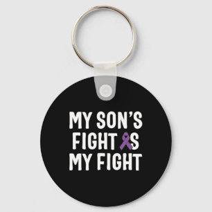 My Son's Fight Is My Fight Pancreatic Cancer Aware Key Ring