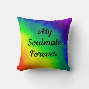 My Soulmate Forever Rainbow Gradient  Cushion