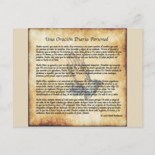 My Spanish Daily Prayer Collection (post card) Postcard
