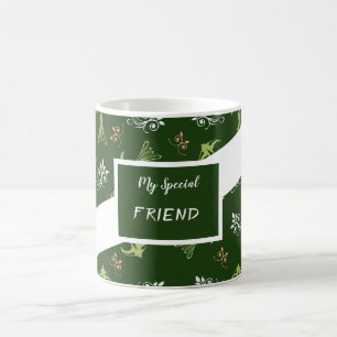 My Special "BLANK"   Green Swallow Pattern Design Coffee Mug
