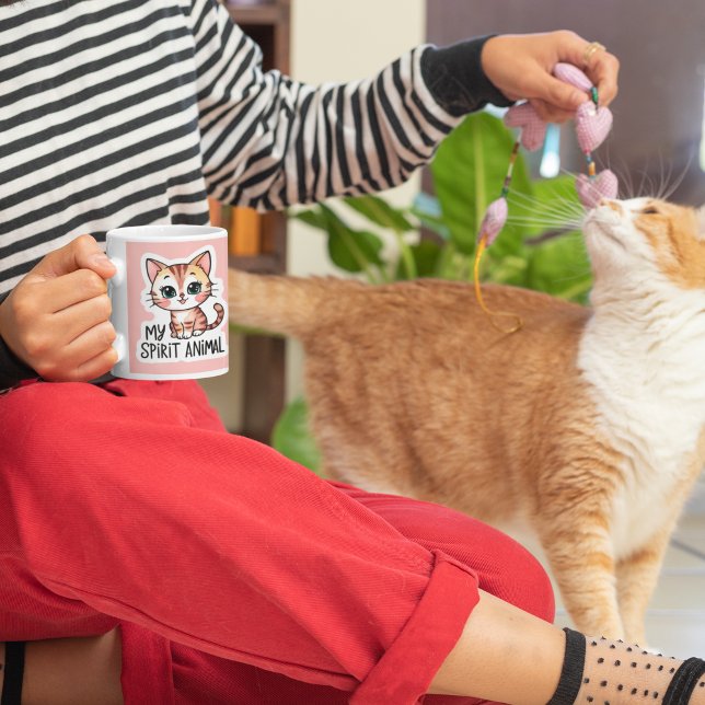 My Spirit Animal Cat Mug (This adorable, "My Spirit Animal" cat mug would make the perfect cat lover gift! )