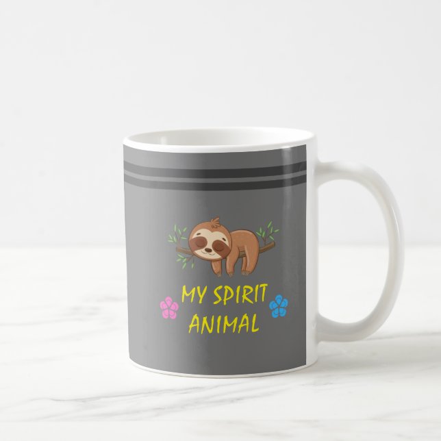 My Spirit Animal | Cute Sleeping Sloth Coffee Mug (Right)
