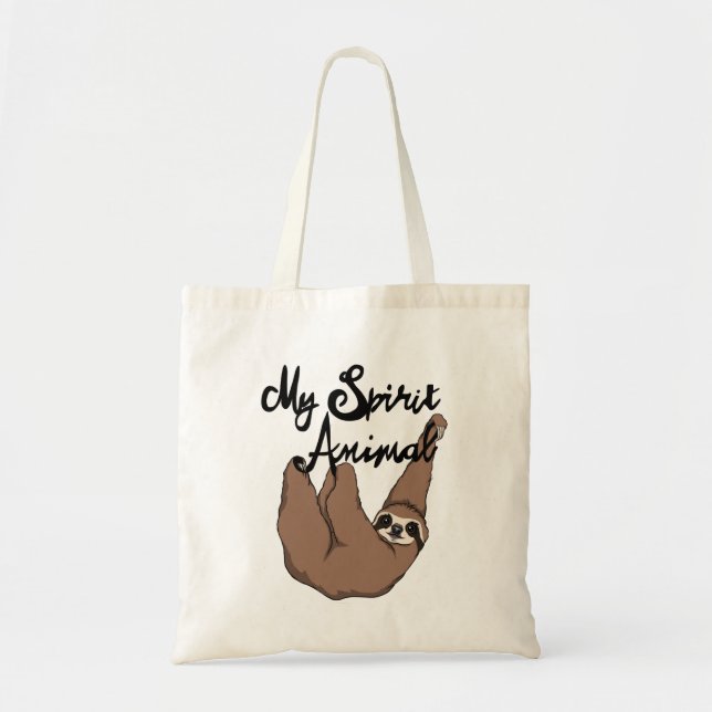 My Spirit Animal Cute Sloth Tote Bag (Front)