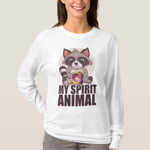 MY SPIRIT ANIMAL Funny Panda Racoon Eat Trash Mem T-Shirt