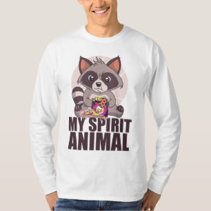 MY SPIRIT ANIMAL Funny Panda Racoon Eat Trash Mem T-Shirt