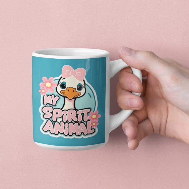 My Spirit Animal Goose Mug (This adorable, "my spirit animal" goose mug would make a great gift for someone special! )