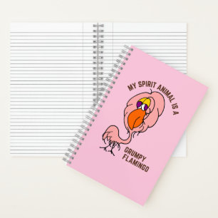 My Spirit Animal Grumpy Flamingo Funny Notebook