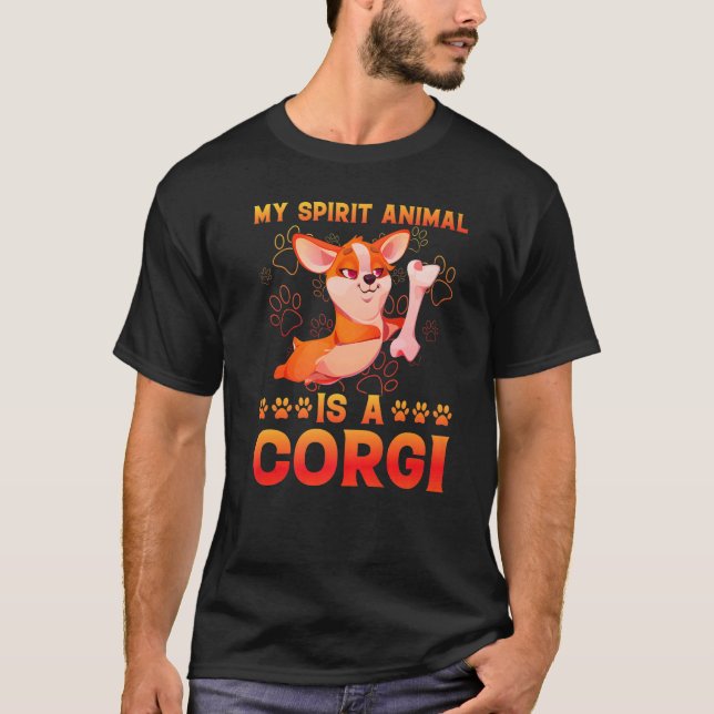 My Spirit Animal Is A Corgi T-Shirt (Front)