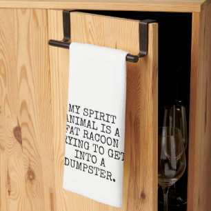 My spirit animal is a fat racoon trying to get tea towel