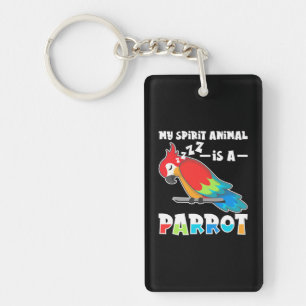 My Spirit Animal Is A Parrot Key Ring