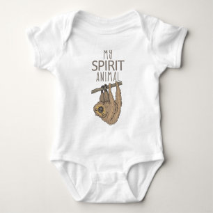 My Spirit Animal is a Sloth Baby Bodysuit