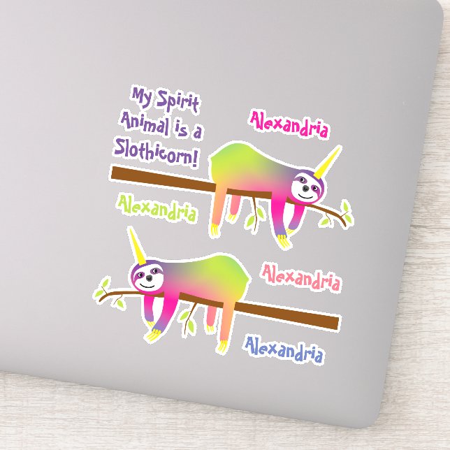 My Spirit Animal is a Slothicorn (Detail)