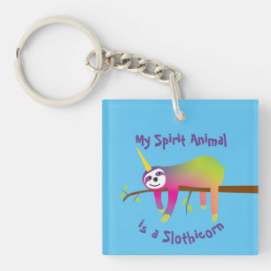 My Spirit Animal is a Slothicorn Key Ring