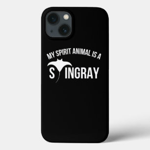 My Spirit Animal Is A Stingray Funny Stingray Prin iPhone 13 Case