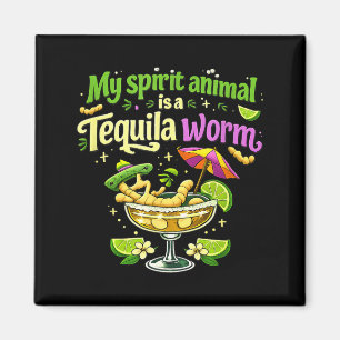 My spirit animal is a worm party crew joke  magnet