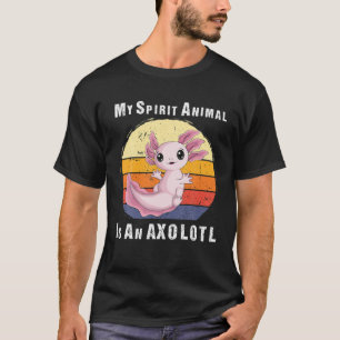My Spirit Animal Is Axolotl Cute Kawaii Axolotl Ki T-Shirt