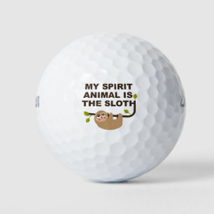 My Spirit Animal is the Sloth Golf Balls