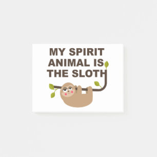My Spirit Animal is the Sloth Post-it Notes