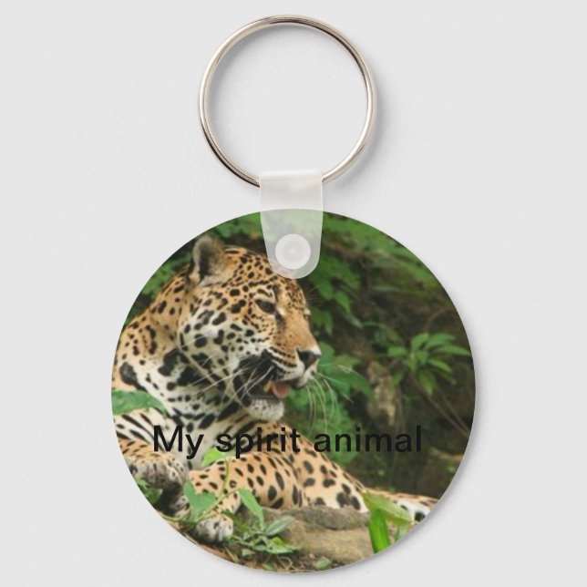 My spirit animal jaguar key ring (Front)