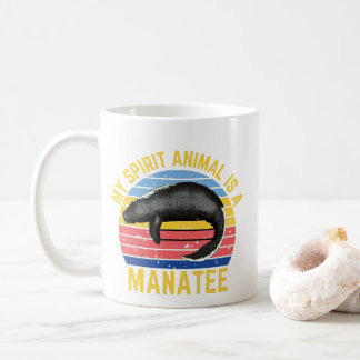 My Spirit Animal Manatee Funny   Coffee Mug