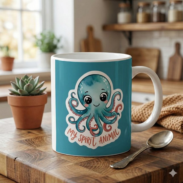 My Spirit Animal Octopus Mug (This adorable octopus mug would make a great gift! )