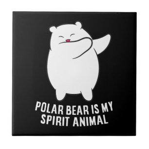 My Spirit Animal Polar Bear Cute Polar Bear Lover Ceramic Tile