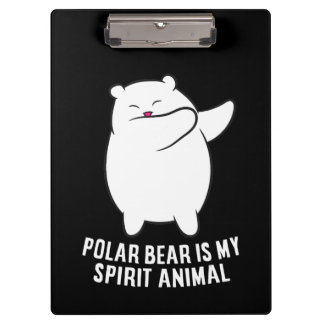 My Spirit Animal Polar Bear Cute Polar Bear Lover Clipboard