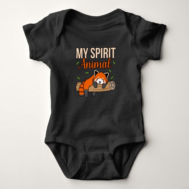 My Spirit Animal Red Pandas Cute Pet Panda Lover G Baby Bodysuit (Front)