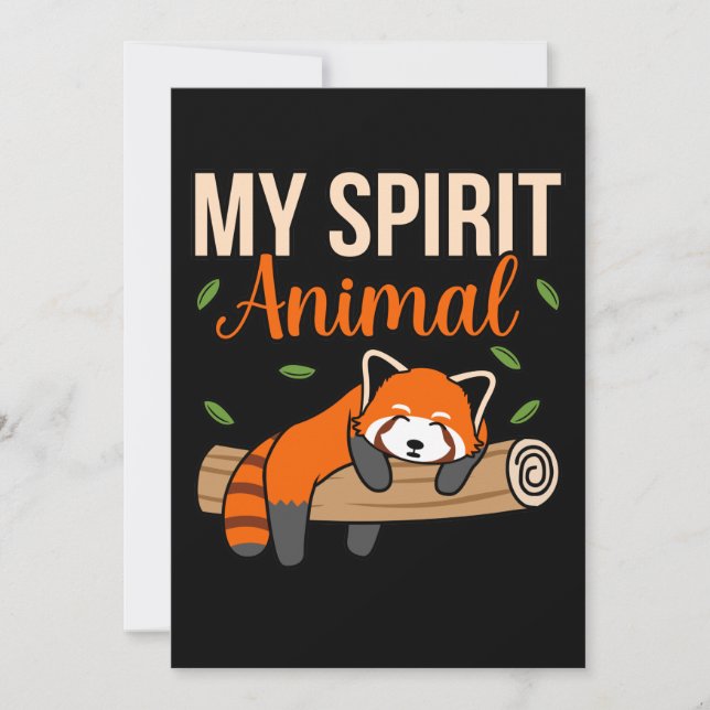 My Spirit Animal Red Pandas Cute Pet Panda Lover G Thank You Card (Front)