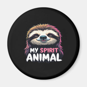 My Spirit Animal - Relaxed Lazy Sloth Design Magnet