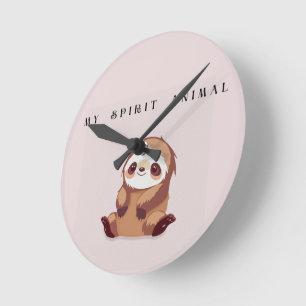 My Spirit Animal — Sloth Wall Clock