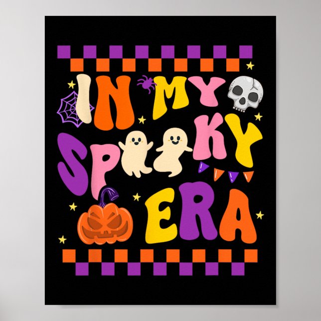 My Spooky Era Cute Ghost Funny Halloween  Poster (Front)