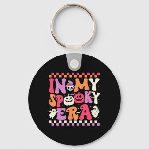 My Spooky Era Halloween Ghost Groovy Hippie Hallow Key Ring