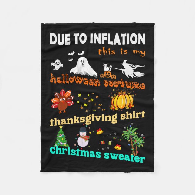 My Spooky Halloween Thanksgiving Ugly Costume 1  Fleece Blanket (Front)