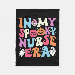 My Spooky Nurse Era Halloween Groovy Nursing Hallo Fleece Blanket