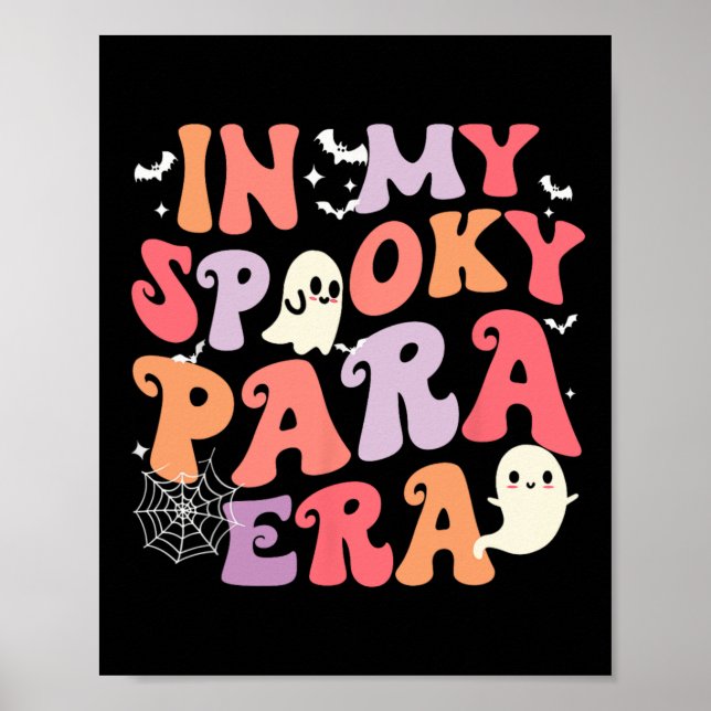 My Spooky Para Era Halloween Retro Groovy Ghost Pa Poster (Front)