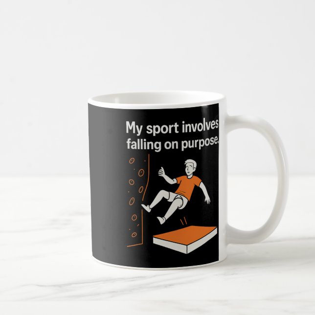 My Sport Involves Falling On Purpose Climbing Humo Coffee Mug (Right)