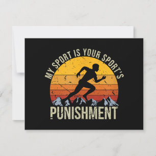 My Sport Is Your Sports Punishment Track Cross Cou Holiday Card