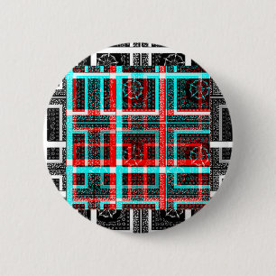 My Square Maze Design 6 Cm Round Badge