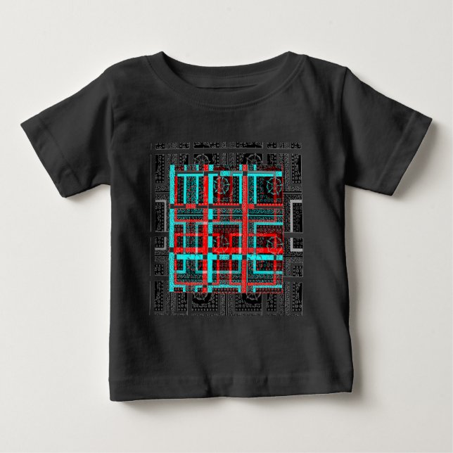 My Square Maze Design Baby T-Shirt (Front)